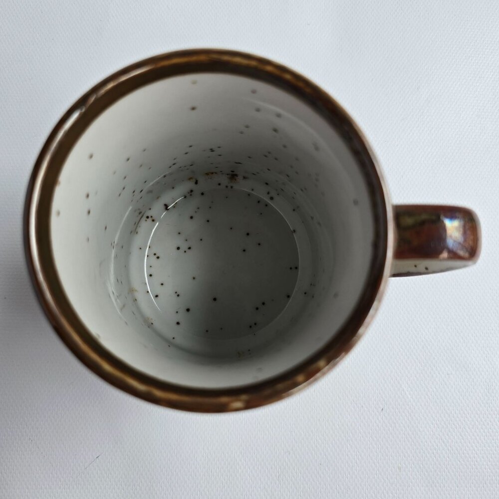 Vintage Hearthside Buffet Ware No. 555 Japan Speckled Ceramic Mug With Yellow & - Picture 11 of 16